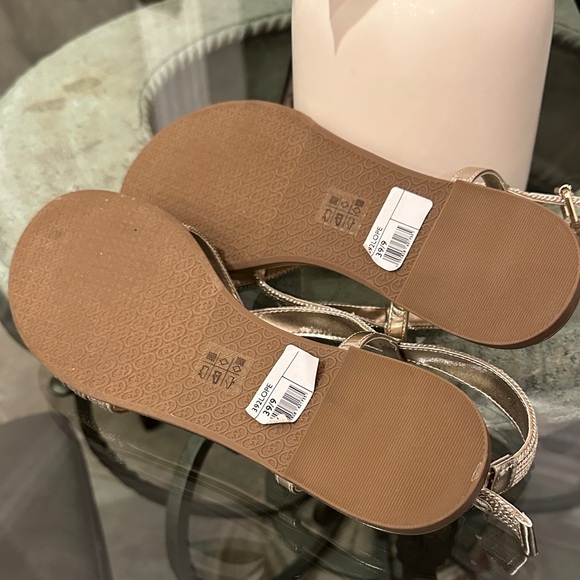 $90 New! Dune London Beautiful Gold Strappy Sandals sz 9 / 39 - Picture 5 of 6